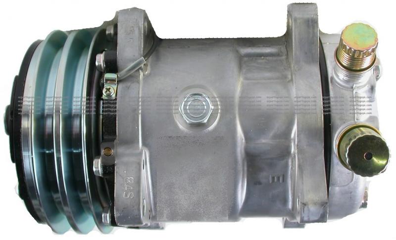 Chrome SD508 A/C Compressor – Sanden Style For Hot Rods & Classic Cars – 12V, 2 Groove Pulley